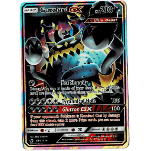 Guzzlord Gx Full Art Pokemon Card Sm Crimson Invasion 63