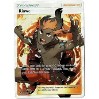 Kiawe Trainer Full Art Pokemon Card Sun and Moon Burning Shadows 144/147 Ultra Rare Holo