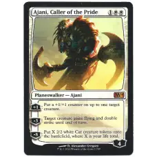 Ajani, Caller of the Pride Magic: The Gathering Card M14 Mythic Rare