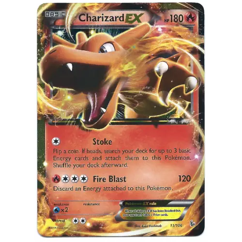 Charizard Ex 11 106 Flashfire Near Mint Ultra Rare Pokemon Card Pokemon Individual Cards Toys Hobbies