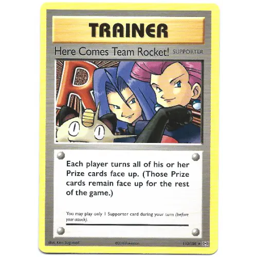 Here Comes Team Rocket Trainer Pokemon Card Xy Evolutions