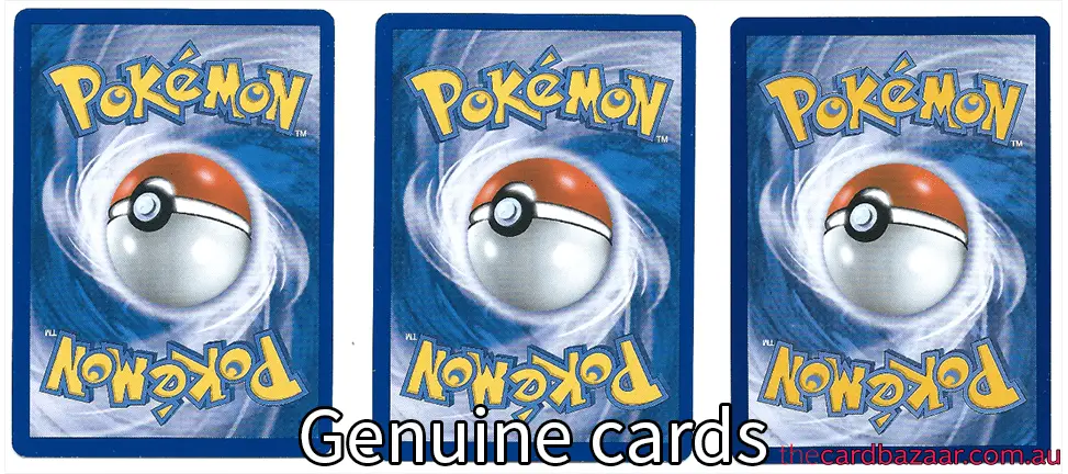 reverse side of real Pokemon cards.